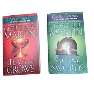 George R.R.‎ Martin Game of Thrones 2 Book Set with Box SEE DESCRIPTION